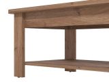 Tavolino da Salotto Marrone Noce un Vano Forma Rettangolare 124x60x45h cm, Sfumatura Colore Ripiano Noce - Pella