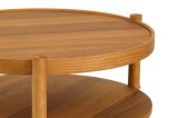 Tavolino da Salotto Marrone Noce un Vano Forma Rotondo 80x80x48h cm, Sfumatura Colore Ripiano Noce - Gildone