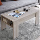 Tavolino da Salotto Marrone Olmo un Vano Forma Rettangolare 98x50x43h cm, Piano Sollevabile - Corallo