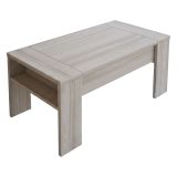 Tavolino da Salotto Marrone Olmo un Vano Forma Rettangolare 98x50x43h cm, Piano Sollevabile - Corallo