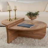 Tavolino da Salotto Marrone Pino Peso Massimo Supportato 15 kg Forma Rettangolare 90x60x35h cm, Sfumatura Colore Ripiano Pino - Mansue