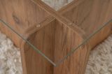 Tavolino da Salotto Marrone Pino Portariviste Forma Rettangolare 105x65x30h cm, Materiale Piano in Legno Massello - Kallias