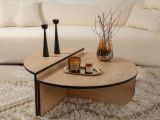 Tavolino da Salotto Marrone Quercia Nero Portariviste Forma Rettangolare 90x60x35h cm, Colore Ripiano Marrone - Mansue