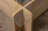 Tavolino da Salotto Marrone Quercia Portariviste Forma Rettangolare 105x65x30h cm, Sfumatura Colore Struttura Quercia - Kallias