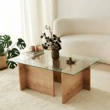 Tavolino da Salotto Marrone Quercia Portariviste Forma Rettangolare 105x65x40h cm, Sfumatura Colore Struttura Quercia - Teti