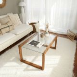 Tavolino da Salotto Marrone Quercia Portariviste Forma Rettangolare 85x55x40h cm, Sfumatura Colore Struttura Quercia - Aldino