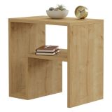 Tavolino da Salotto Marrone Rovere 2 Vani Forma Rettangolare 45x30x52h cm, Sfumatura Colore Ripiano Rovere - Vocca
