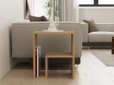 Tavolino da Salotto Marrone Rovere 2 Vani Forma Rettangolare 45x30x52h cm, Sfumatura Colore Ripiano Rovere - Vocca