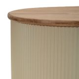 Tavolino da Salotto Marrone Rovere Beige set da 2 Colore Ripiano Marrone 37x58x92h cm, Materiale Struttura in Metallo - Kashan