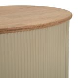 Tavolino da Salotto Marrone Rovere Beige set da 2 Colore Ripiano Marrone 37x58x92h cm, Materiale Struttura in Metallo - Kashan