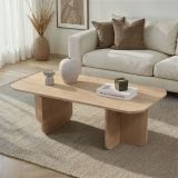 Tavolino da Salotto Marrone Rovere Chiaro Forma Rettangolare Materiale Piano in Legno Nobilitato 120x60x41h cm, Colore Ripiano Marrone - Nomeva