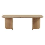Tavolino da Salotto Marrone Rovere Chiaro Forma Rettangolare Materiale Piano in Legno Nobilitato 120x60x41h cm, Colore Ripiano Marrone - Nomeva