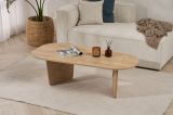 Tavolino da Salotto Marrone Rovere Forma Ovale Materiale Piano in Legno Nobilitato 130x65x40h cm, Colore Ripiano Marrone - Dozza