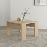 Tavolino da Salotto Marrone Rovere Forma Quadrato Colore Ripiano Marrone 67x67x43h cm, Sfumatura Colore Struttura Rovere - Magre