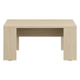 Tavolino da Salotto Marrone Rovere Forma Rettangolare Colore Ripiano Marrone 90x50x43h cm, Sfumatura Colore Struttura Rovere - Riposto