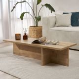 Tavolino da Salotto Marrone Rovere Forma Rettangolare Materiale Piano in Legno Nobilitato 120x45x30h cm, Colore Ripiano Marrone - Marmorito