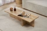 Tavolino da Salotto Marrone Rovere Forma Rettangolare Materiale Piano in Legno Nobilitato 120x45x30h cm, Colore Ripiano Marrone - Marmorito
