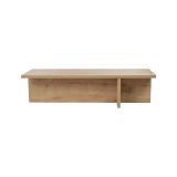 Tavolino da Salotto Marrone Rovere Forma Rettangolare Materiale Piano in Legno Nobilitato 120x45x30h cm, Colore Ripiano Marrone - Marmorito