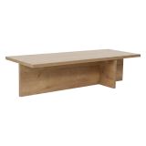Tavolino da Salotto Marrone Rovere Forma Rettangolare Materiale Piano in Legno Nobilitato 120x45x30h cm, Colore Ripiano Marrone - Marmorito