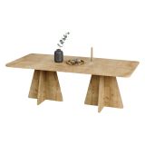 Tavolino da Salotto Marrone Rovere Forma Rettangolare Materiale Piano in Legno Nobilitato 120x60x40h cm, Colore Ripiano Marrone - Ottana
