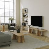 Tavolino da Salotto Marrone Rovere Forma Rettangolare Materiale Piano in Legno Nobilitato 120x60x40h cm, Colore Ripiano Marrone - Ottana