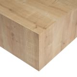Tavolino da Salotto Marrone Rovere Forma Rettangolare Materiale Piano in Legno Nobilitato 90x90x35h cm, Colore Ripiano Marrone - Nofaraka