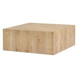 Tavolino da Salotto Marrone Rovere Forma Rettangolare Materiale Piano in Legno Nobilitato 90x90x35h cm, Colore Ripiano Marrone - Nofaraka