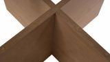 Tavolino da Salotto Marrone Rovere Forma Rotondo Colore Ripiano Trasparente 75x75x35h cm, Sfumatura Colore Struttura Rovere - Cugnoli