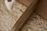 Tavolino da Salotto Marrone Rovere Forma Rotondo Colore Ripiano Trasparente 75x75x35h cm, Sfumatura Colore Struttura Rovere - Cugnoli