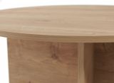 Tavolino da Salotto Marrone Rovere Forma Rotondo Materiale Piano in Legno Nobilitato 90x90x40h cm, Colore Ripiano Marrone - Simbario