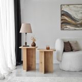 Tavolino da Salotto Marrone Rovere Modulabile Forma Quadrato 40x40x50h cm, Sfumatura Colore Ripiano Rovere - Meduno