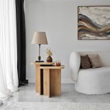 Tavolino da Salotto Marrone Rovere Modulabile Forma Quadrato 40x40x50h cm, Sfumatura Colore Ripiano Rovere - Meduno