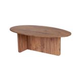 Tavolino da Salotto Marrone Rovere Nodi Forma Ovale Materiale Piano in Legno Nobilitato 120x65x40h cm, Colore Ripiano Marrone - Parona