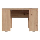 Tavolino da Salotto Marrone Rovere Nodi Forma Quadrato Colore Ripiano Marrone 67x67x43h cm, Sfumatura Colore Struttura Rovere Nodi - Magre