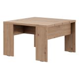 Tavolino da Salotto Marrone Rovere Nodi Forma Quadrato Colore Ripiano Marrone 67x67x43h cm, Sfumatura Colore Struttura Rovere Nodi - Magre