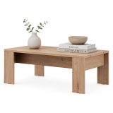 Tavolino da Salotto Marrone Rovere Nodi Forma Rettangolare Colore Ripiano Marrone 120x67x43h cm, Sfumatura Colore Struttura Rovere Nodi - Bertona