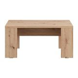 Tavolino da Salotto Marrone Rovere Nodi Forma Rettangolare Colore Ripiano Marrone 90x50x43h cm, Sfumatura Colore Struttura Rovere Nodi - Riposto