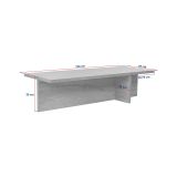 Tavolino da Salotto Marrone Rovere Nodi Forma Rettangolare Materiale Piano in Legno Nobilitato 120x45x30h cm, Colore Ripiano Marrone - Marmorito