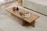 Tavolino da Salotto Marrone Rovere Nodi Forma Rettangolare Materiale Piano in Legno Nobilitato 120x45x30h cm, Colore Ripiano Marrone - Marmorito