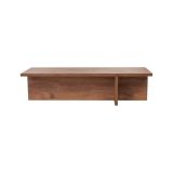 Tavolino da Salotto Marrone Rovere Nodi Forma Rettangolare Materiale Piano in Legno Nobilitato 120x45x30h cm, Colore Ripiano Marrone - Marmorito