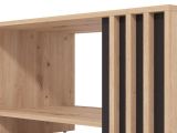 Tavolino da Salotto Marrone Rovere Nodi Nero un Vano Forma Rettangolare 90x49.5x45.5h cm, Colore Ripiano Marrone - Tricerro