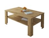 Tavolino da Salotto Marrone Rovere Nodi un Vano Forma Rettangolare 110x65x47h cm, Sfumatura Colore Ripiano Rovere Nodi - Rora