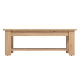 Tavolino da Salotto Marrone Rovere Nodi un Vano Forma Rettangolare 124x60x45h cm, Sfumatura Colore Ripiano Rovere Nodi - Pella