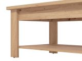 Tavolino da Salotto Marrone Rovere Nodi un Vano Forma Rettangolare 124x60x45h cm, Sfumatura Colore Ripiano Rovere Nodi - Pella
