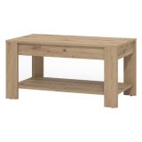 Tavolino da Salotto Marrone Rovere Nodi un Vano Forma Rettangolare 90x49.5x45.5h cm, Sfumatura Colore Ripiano Rovere Nodi - Signa