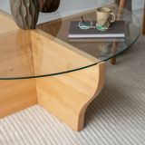 Tavolino da Salotto Marrone Rovere Portariviste Forma Circolare 92x92x36h cm, Sfumatura Colore Struttura Rovere - Califfi