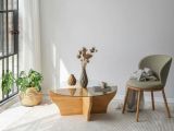 Tavolino da Salotto Marrone Rovere Portariviste Forma Circolare 92x92x36h cm, Sfumatura Colore Struttura Rovere - Califfi