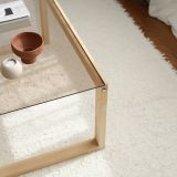 Tavolino da Salotto Marrone Rovere Portariviste Forma Rettangolare 85x55x40h cm, Sfumatura Colore Struttura Rovere - Aldino