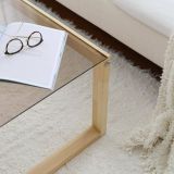 Tavolino da Salotto Marrone Rovere Portariviste Forma Rettangolare 85x55x40h cm, Sfumatura Colore Struttura Rovere - Aldino