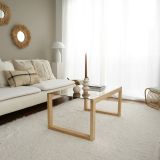 Tavolino da Salotto Marrone Rovere Portariviste Forma Rettangolare 85x55x40h cm, Sfumatura Colore Struttura Rovere - Aldino